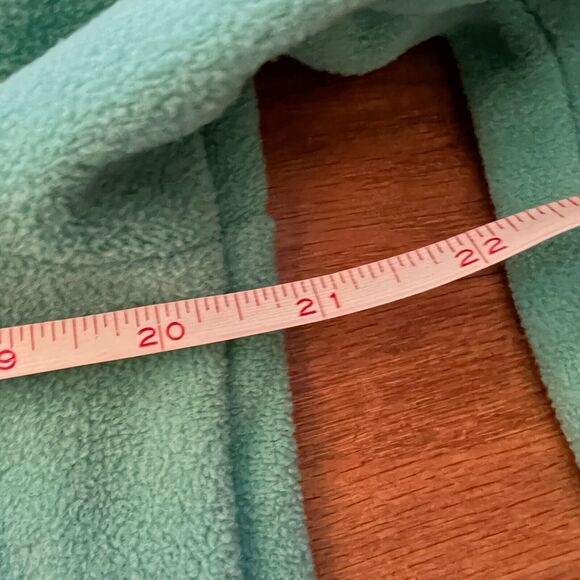 Talbots Sweatshirt Size L Teal Green Fleece Cowl Neck Pullover - Picture 4 of 6